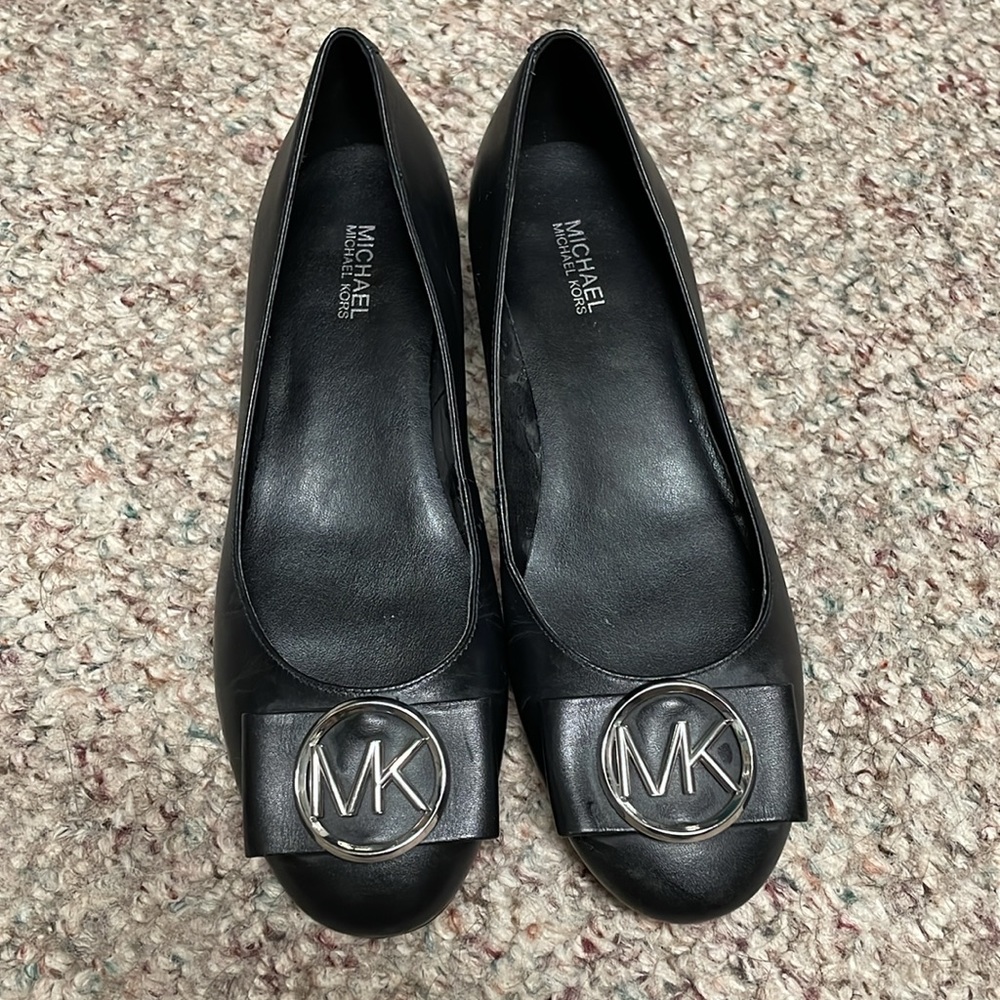 Michael Kors Black logo bow accent flat Women's Shoes